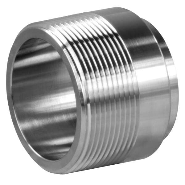 Steel & Obrien 3/4" Butt Weld End x Mnpt Adapter 15/8" Long 316SS